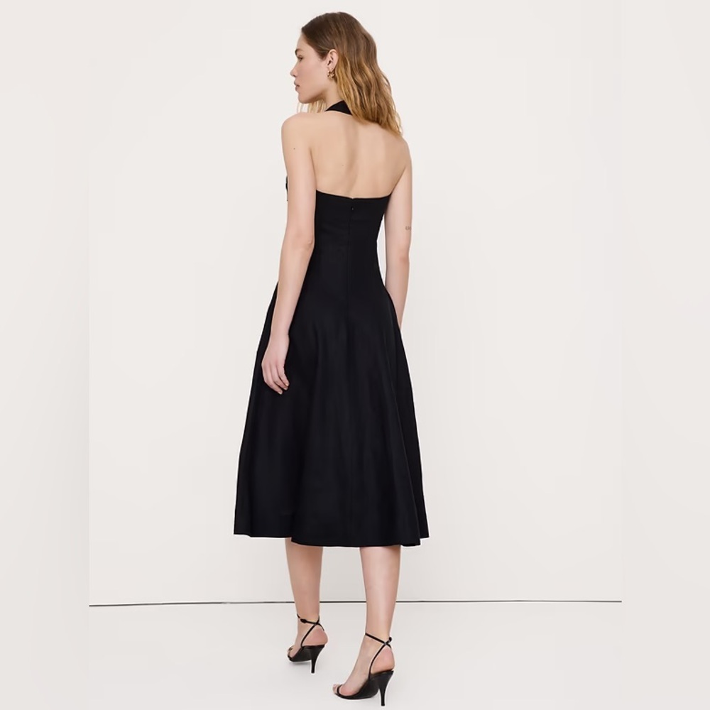 NWT! Banana Republic Linen Halter Midi Dress - Size 6 ☎️ - Picture 2 of 7